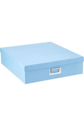 STOREMAX Jumbo Scrapbook Storage Box, Sky Blue