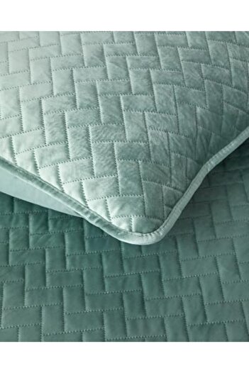 STOREMAX Sellbuyst Home Wicker Velvet Double Bedspread Set Green Trendy 266450
