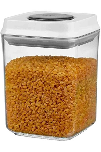 STOREMAX Snshop Push Square Food Storage Container (0.90 Lt.) Dimensions:106X106X145Mm 467437