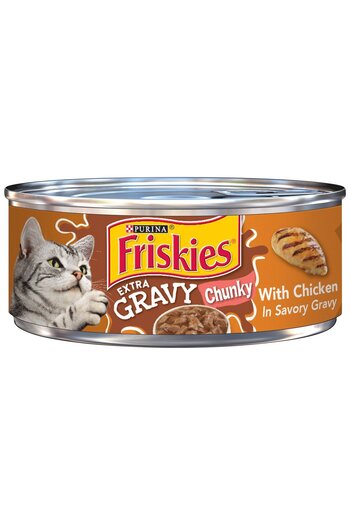 Friskies Purina Extra Gravy Chunky Chicken 156 g Juicy Chunks in Rich Gravy,
