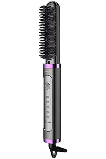 ETG Hair Straightening Comb with Curling Rod, Negative Ion Styling, Dual Purpose