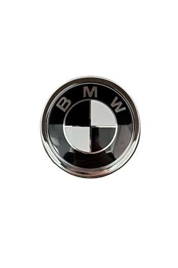 MAF BMW Emblem Complete, trunk mounting, black white, silver for X5 X6 F15 F16