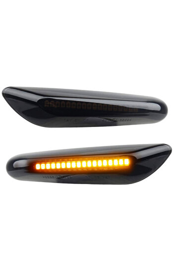 YWX Set 2 lumini de semnalizare laterale, YWX, LED, compatibil cu BMW E90/E91/E92/E93/E46, chihlimbar