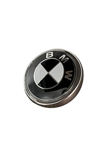 MAF BMW Emblem Complete, trunk mounting, black white, silver for X5 X6 F15 F16
