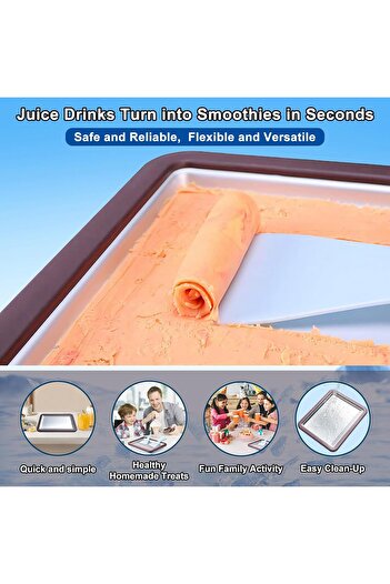 DAR Manual Instant Ice Cream Maker – Stainless Steel Tray, Green, 40-12