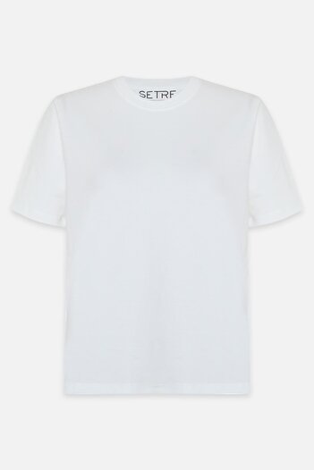 Setre Ecru 100% cotton bicycle collar short sleeve t-shirt
