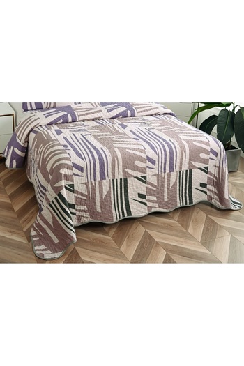 CHIRASO Microfiber Quilted Duvet Set, 2-Sided, 3-Piece, Duvet Cover 220x240cm, 2 Pillowcases