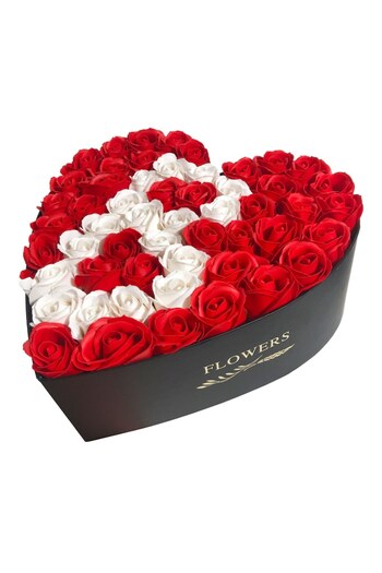 Colorissima Letter B from Roses - Heart-Shaped Box, 29cm
