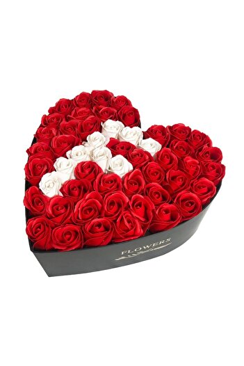 Colorissima Letter F from Roses - Heart-Shaped Box, Colorissima, 29cm