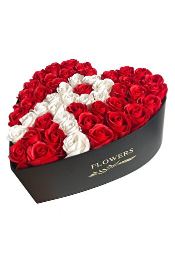 Colorissima Litera R din Roses - Cutie în formă de inimă, Colorissima, 29cm