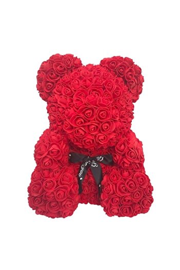 wei inox Soap Rose Bear, Red, 100 Roses, 25 cm