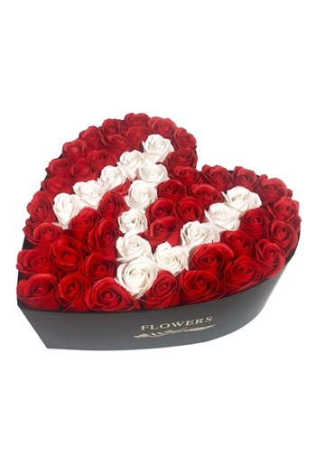 Colorissima Litera N din Trandafiri - Cutie in forma de inima, Colorissima, 29cm