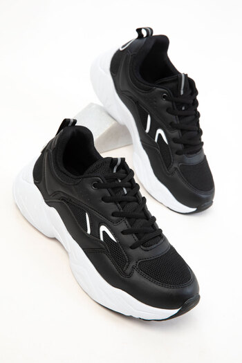 SOHO Black-White Women's Sneaker 20822