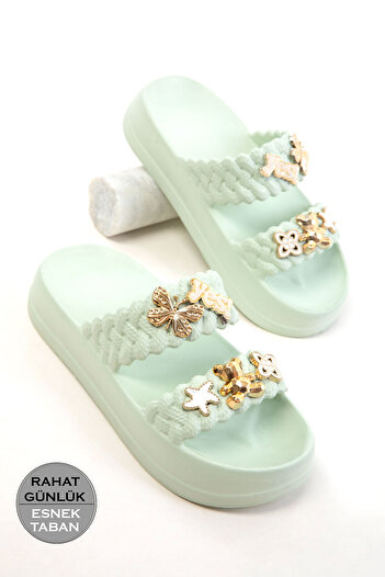 SOHO Mint Green Women's Slippers 20305