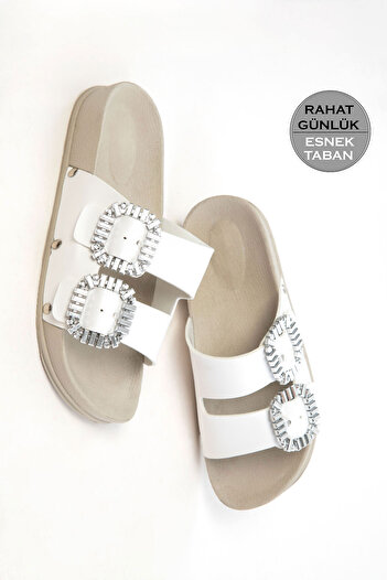 SOHO White Women's Slippers 20813