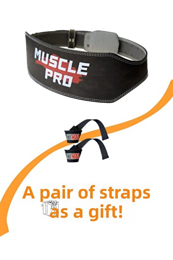 E-HSPORT Curea de greutăți din piele Muscle Pro (115CM) și curea de greutăți