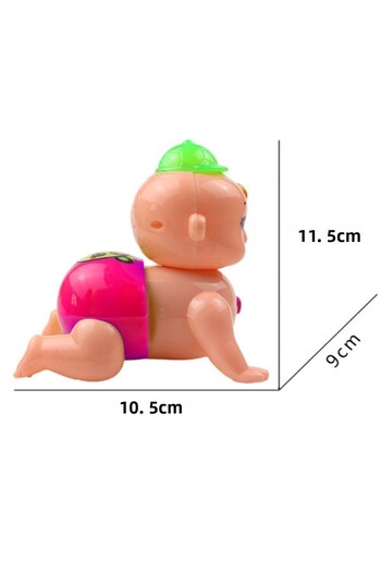 RoseRoi Baby's Crawling Companion Walking Fish with Sound and Light and Crawling Baby Toy Set of 2