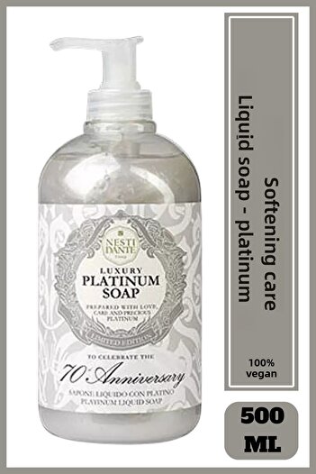Nesti Dante Luxury Platinum Liquid Soap 500ml L Antioxidant and Softening L Jasmine, Camelia Bella Di