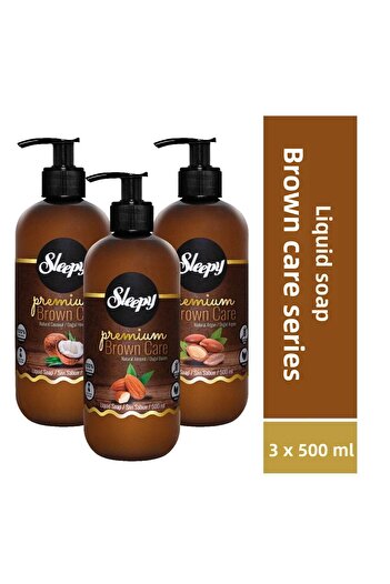 Sleepy Premium Brown Care Series Liquid Soap 3x500 Ml