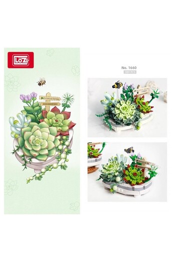 hak-iş oyuncak Micro Building Block with Flowers in a Buildable Pot Celebration Gift 389 Pieces