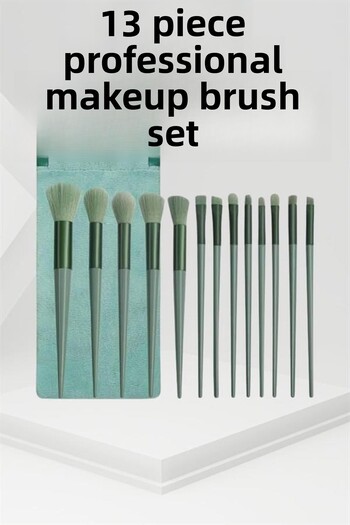 ZERO LAND Hn-Shop 13 Pieces Portable Professional Makeup Brush Set with Case Powder Blush Foundation Brush