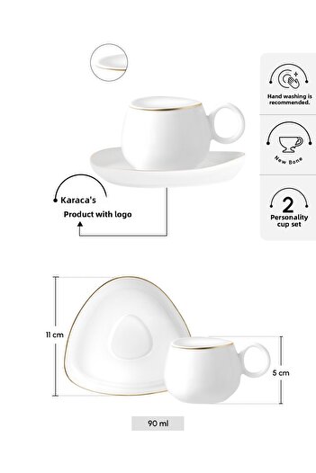 Karaca Streamline Tribe Coffee Cup for 2 Persons 90 ml