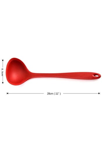 TARIK HOME 28cm Ultra-Hard Silicone Scoop - Soup Food Fireproof and Non-Stick Pan Anti-Scratch