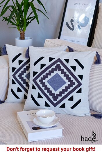 Bade Design 2-Piece Punch Embroidered Throw Pillow Pillow Covers - Very Preferred
