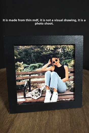 yhfoto 10X10 Wooden Black Frame 3 Pieces - 10X10Cm - 3 Piece Frame