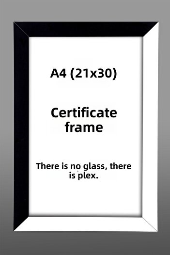 yhfoto A4 Black-white Frame Without Glass - MDF PVC 21x30 A4 Certificate Frame