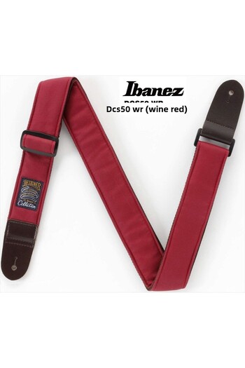 IBANEZ Dcs50-Wr Designer Collection Straps - Wine Red Guitar Strap