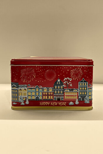 Sarkap Home New Year City Kabartmalı Saklama Kutusu - Kırmızı