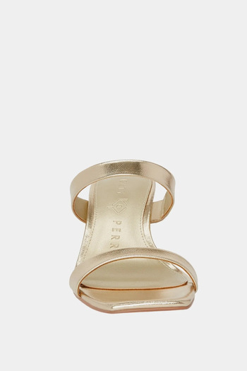 Katy Perry The Maritime Double Striped Women's Gold Heeled Slippers