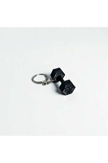 Mr.EmeraldCraft Dumbbell Keychain Small Ornament 3D Plastic