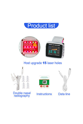 Choice1 2 Nasal no box Hypertension 15 Laser Watch Health Care Prevent Cardiovascular High Blood Pressure Rh