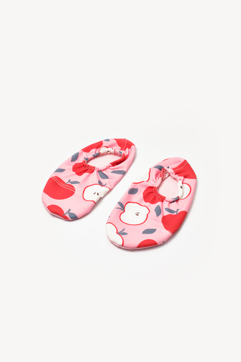 Le Mabelle Red Apple Patterned Girls' Sea and Pool Shoes