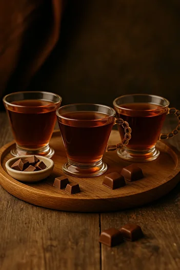 Mapple Home Crystal Elegance Set of 3 Glass Tea Cups with Beaded Handles - Coffee and Dessert Presentation 160 ml
