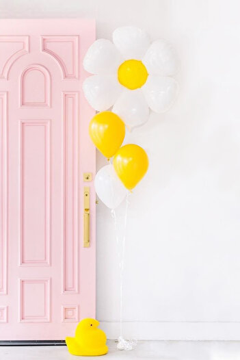 Le Mabelle White Daisy Balloon Set
