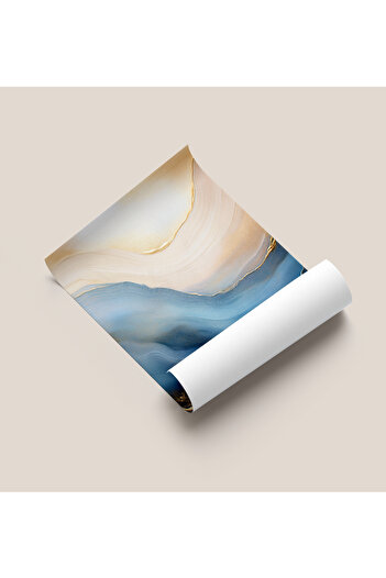 Rosaart Frameless Poster, Digital Printing Abstract Wave, Office Living Room Decoration, Poster