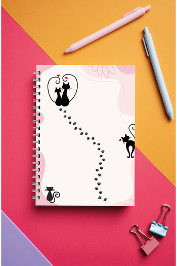 BULUT DİJİTAL A5 Spiral School Notebook & 80 Sheets & 2 Lined & 2 Checkered Notebook & Notebook
