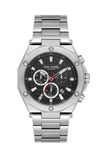 Tom Jones Men's Wristwatch with Steel Calendar 3 Atm Waterproof 2 Years Warranty Tjsb4Es