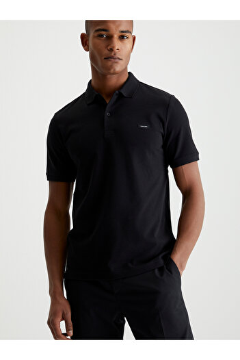 Calvin Klein Men's Black Polo Neck T-Shirt K10K111196 Beh