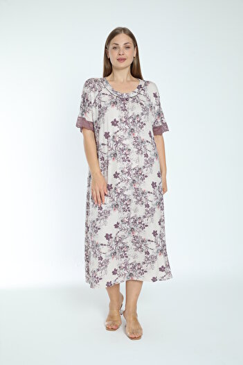 Cotpark Women's Plus Size Viscose Elastane Fabric Nightdress 13563