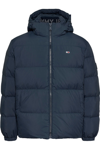 Tommy Hilfiger Pánský kabát Essential Navy Blue – velké a nadměrné oblečení – 3XL