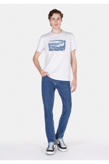 Colin's Regular Fit Round Neck Plain Men's Ecru Short Sleeve T-Shirt