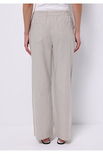 Colin's Straight Fit High Waist Wide Leg Women's Beige Trousers