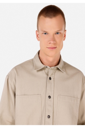 Colin's Ανδρικό μπλουζάκι με μακρύ μανίκι Comfort Fit Shirt Neck Plain
