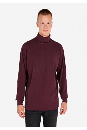 Colin's Comfort Fit Рибальський комір Прямий чоловічий фіолетовий довгий рукав футболка
