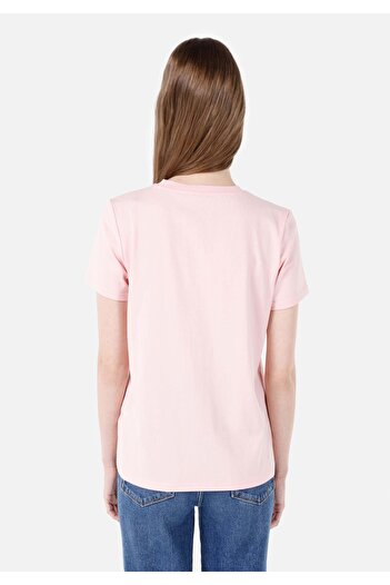 Colin's Γυναικείο κοντομάνικο μπλουζάκι Normal Cut Crew Neck Pink