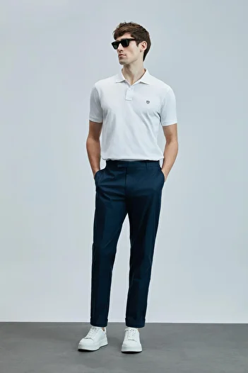 Lufian Cotton Smart Polo Neck T-Shirt